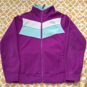The North Face Girls Fleece Jacket Large 14/16 Purple
